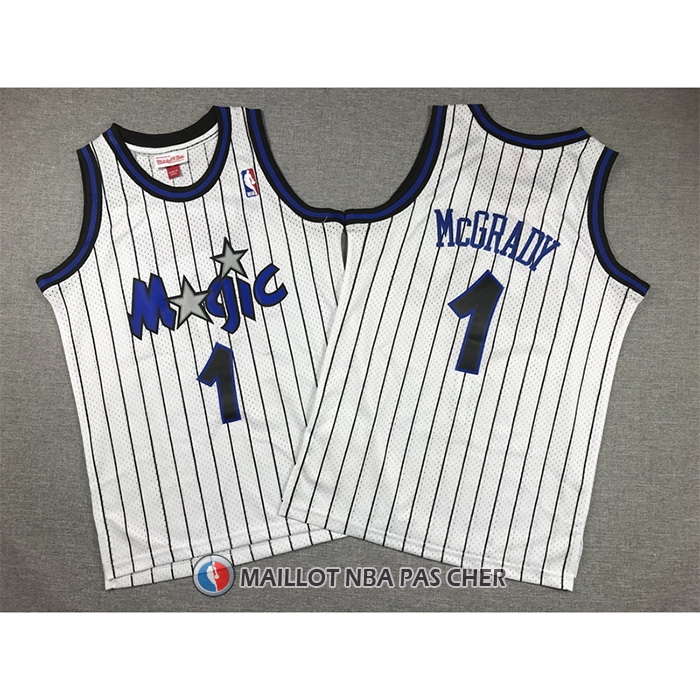 Maillot Enfant Orlando Magic Tracy McGrady NO 1 Mitchell & Ness 2003-04 Blanc